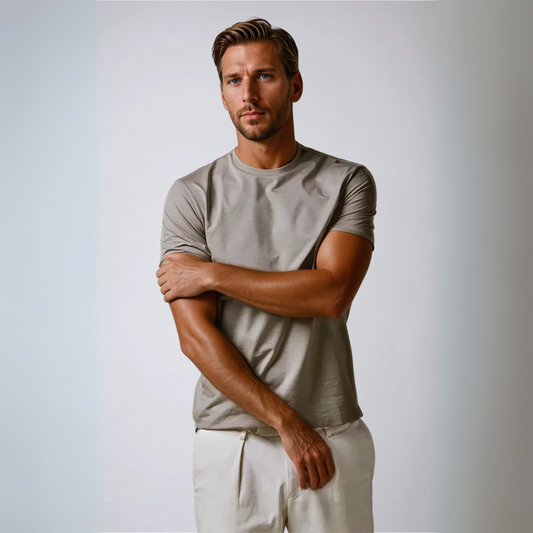 Caesar - Signature Supima Taupe T-shirt